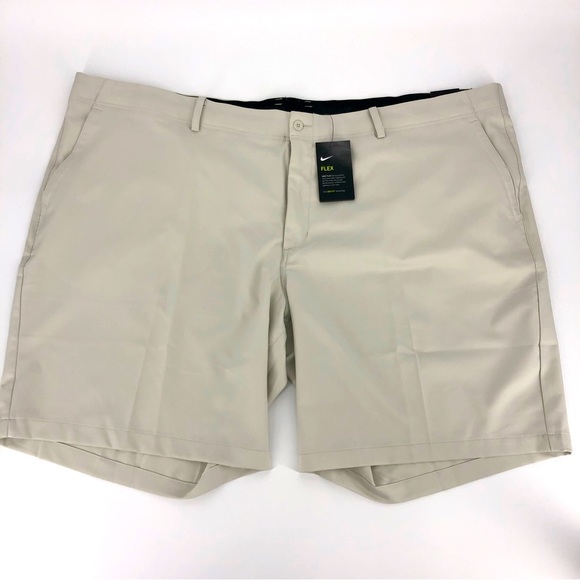 NWT Men's Nike Dri-FIT Flex Stretch Golf Shorts Light Bone Color Plus Size 52 - Picture 2 of 6